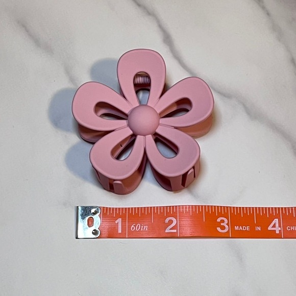 Pink Women’s Fashion Flower Retro Hair Claw Clip - Picture 4 of 4